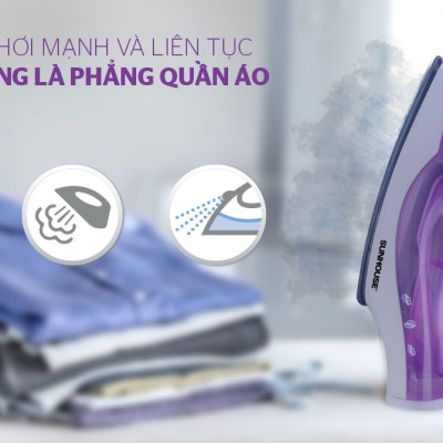 Bàn Ủi Hơi Nước Sunhouse SHD2063P (1600W) – Hàng Chính Hãng