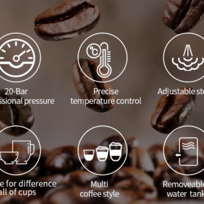 Máy pha cà phê Espresso nhãn hiệu BioloMix CM6866 công suất 1050(W) với thiết lập hệ thống tạo bọt sữa - HÀNG NHẬP KHẨU