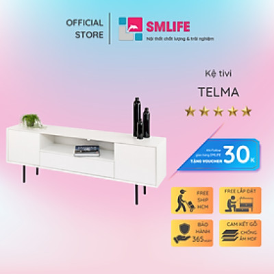 Kệ gỗ tivi phòng ngủ thiết kế độc đáo SMLIFE Telma