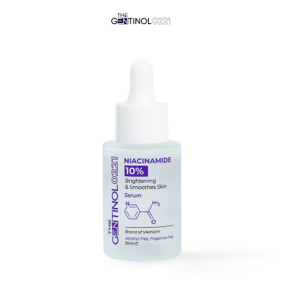 Serum trắng hồng da Niacinamide kiểm soát dầu, mụn, dưỡng trắng, giảm nếp nhăn, trẻ hóa làn da The Gentinol 0221 30ml