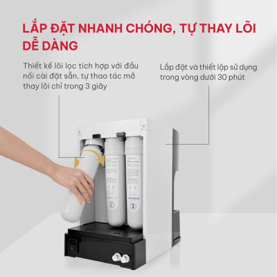 Máy lọc nước RO để bàn đa năng Electeka E8W - Hàng chính hãng
