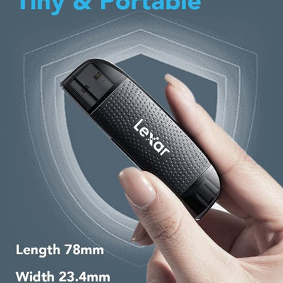 Đầu đọc thẻ nhớ Lexar RW310X Dual-Slot SD / MicroSD USB 3.2 Type-C và Type-A, tốc độ đọc 170Mb/s - Hàng chính hãng BH 12 tháng