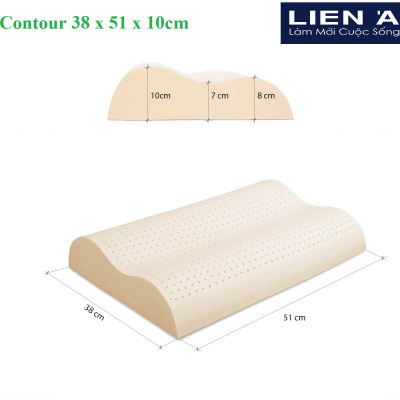 Gối Cao Su Liên Á Contour , Chống Ngáy - Cao Su Thiên Nhiên 100%