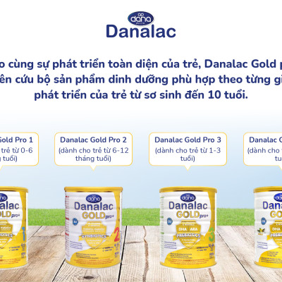 Sữa Bột Danalac Gold Pro+ Số 2 Cho Bé 6- 12 Tháng Tiêu Chuẩn Organic EU