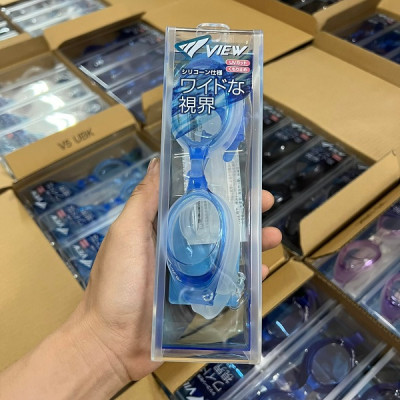 Kính Bơi Nhật Bản VIEW V610 CLB Chống Tia UV Chống Sương Mù (Xanh Trắng) - Hàng chính hãng 100% sản xuất tại Nhật Bản