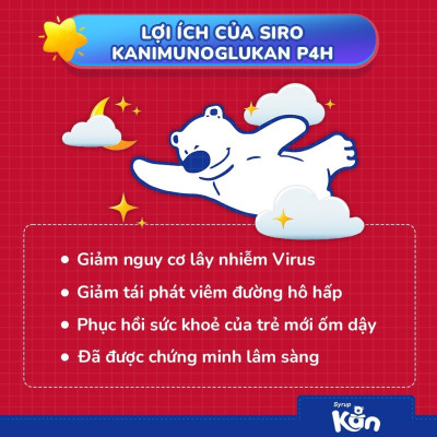[Mua 2 Tặng 1 Kem] Siro Kan ImunoGlukan hỗ trợ miễn dịch nâng cao sức đề kháng cho bé - chai 120ml