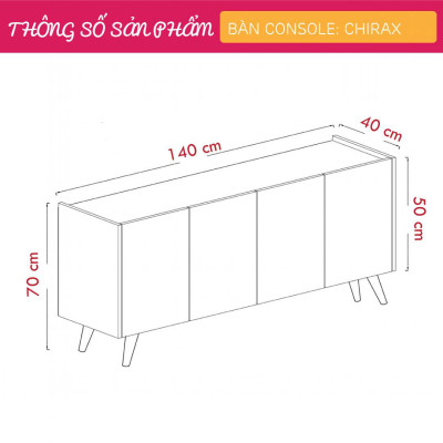 Bàn sảnh ra vào gỗ hiện đại SMLIFE Chiraxe