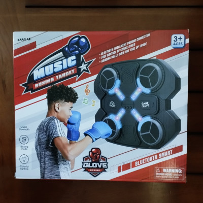 Máy Đấm Bốc Theo Nhạc, Máy Boxing Có Kết Nối Bluetooth, Đồ Chơi Vận Động Có Nhạc Vui Nhộn Cho Bé Tặng Kèm Găng Tay