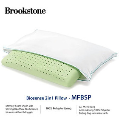 Gối Brookstone  Biosense 2in1 Queen Classic Pillow TEAL