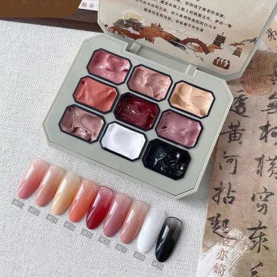 Set Gel Dặm Omber 9 Màu Đậm Đặc 8024 Phong Cách Nhật Bản BIG DREAM Làm Nail Chất Gel Đặc Mướt Màu Dịu Dàng Giấc Mơ Lớn Nữ Women ombre