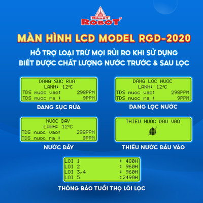 MÁY LỌC NƯỚC NÓNG THÔNG MINH LẠNH ROBOT GrandPlus-9  -Hàng Chính Hãng