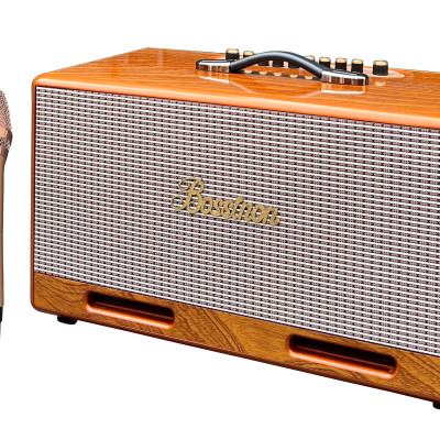 Loa karaoke xách tay K2 PLus Thương hiệu Bossinon công suất 600W-Thùng loa sơn vân gỗ phủ bóng chống trầy, 6 dường tiếng - HÀNG CHÍNH HÃNG