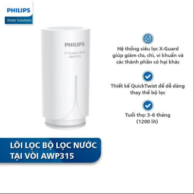 Combo bộ lọc nước tại vòi Philips AWP3705 + 1 lõi AWP315 một năm sử dụng nước sạch (HÀNG CHÍNH HÃNG)