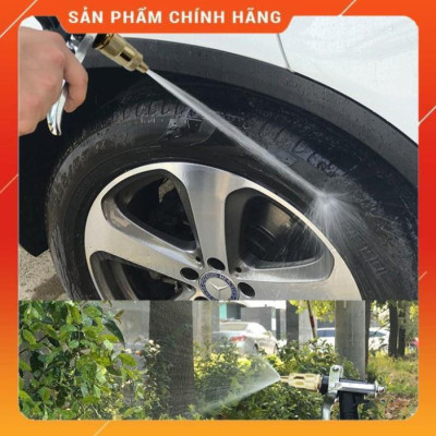 ️ Bộ dây vòi xịt nước rửa xe, tưới cây , tăng áp 3 lần, loại 7m, 10m 206236 đầu đồng,cút đồng+ đai .