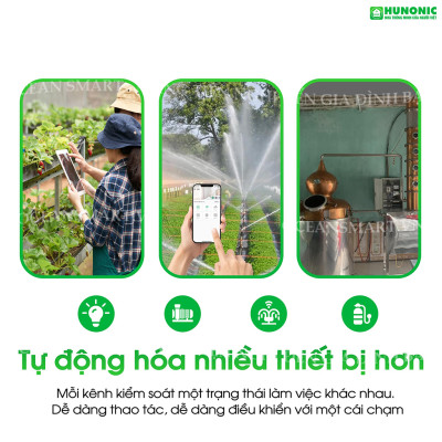 Công Tắc Thông Minh Wifi Hunonic, Công Tắc Hẹn Giờ Không Cần Internet - LAHU04 RTC