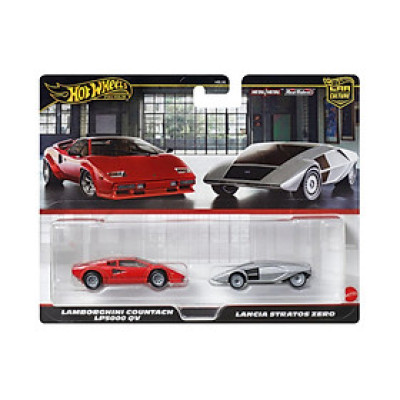 Đồ Chơi Mô Hình Bộ Đôi Siêu Xe Premiums Lancia Stratos Zero HOT WHEELS JBL02/HBL96