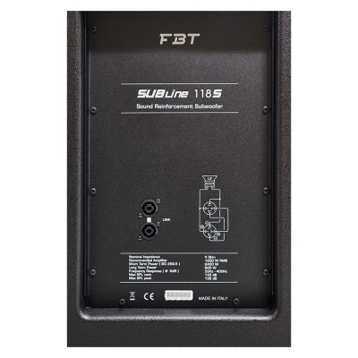 SUBLINE 118S Loa siêu trầm Passive 2400W 18inch FBT - HÀNG CHÍNH HÃNG