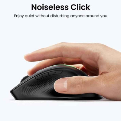 Ugreen UG90395MU101TK 4000Dpi Chuột không dây + Bluetooth Ergonomic có 5 chế độ bấm Màu Đen - HÀNG CHÍNH HÃNG