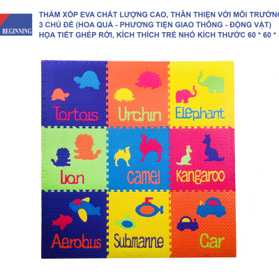 Tấm thảm chơi xếp hình EVA xếp hình lồng vào nhau thân thiện với môi trường dành cho trẻ em để tập bò.