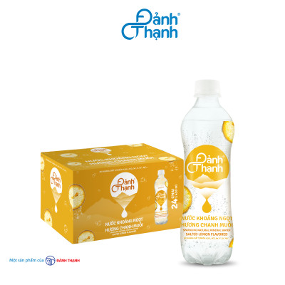 Lốc 6 chai Nước Khoáng Thiên Nhiên Có Ga Đảnh Thạnh Khoáng Chanh Muối 430ml