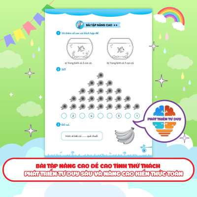 Sách - Bài Tập Bổ Trợ Toán Lớp 1 - Cơ Bản Và Nâng Cao - Combo 2 Cuốn - Megabook