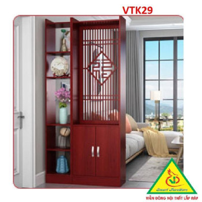 Tủ kệ trang trí kiêm vách ngăn phòng khách , nhà bếp VTK29 - Nội thất lắp ráp Viendong Adv