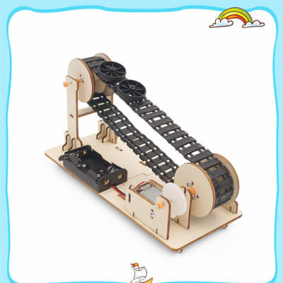 Bộ Đồ Chơi Khoa Học Tự Làm Băng Chuyền Vật Liệu, Bộ Đồ Chơi Lắp Ghép STEM Băng Tải Vật Liệu, Bộ Đồ Chơi Gỗ Cao Cấp Khoa Học Tự Làm DIY Wood Steam-Chính Hãng BABYBOSS.