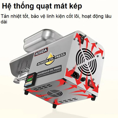 Máy ép dầu thực vật nóng và lạnh dùng trong gia đình thương hiệu Anh Quốc cao cấp AOSIDA A250 - Hàng Chính Hãng