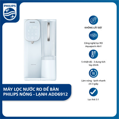 Máy Lọc Nước RO Để Bàn NÓNG-LẠNH PHILIPS ADD6912, Công nghệ lọc Aquaporin Inside HÀNG CHÍNH HÃNG