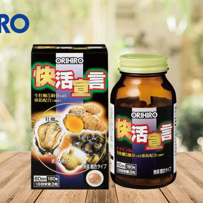 Viên Uống Tinh Chất Hàu Tươi Nghệ Tỏi Orihiro 180 Viên Nhật Bản Hỗ Trợ Cải Thiện Sức Khỏe Nam Giới