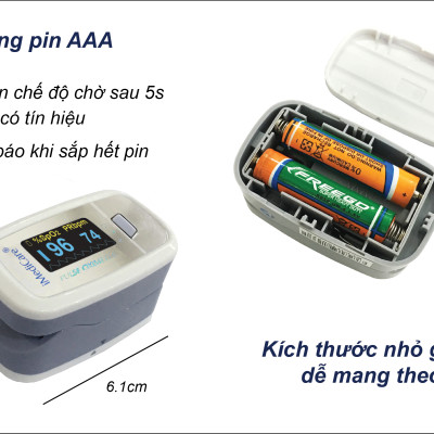 Máy đo nồng độ oxy trong máu và nhịp tim iMediCare iOM-A6