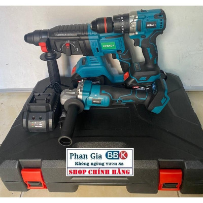 [LOẠI 1] Bộ Combo 3 Máy Gồm Máy Khoan Đục Bê Tông, Máy Mài Và Máy Chuyên Vít Dùng Pin 199V 15 Cell Máy Khoan Siêu Khỏe
