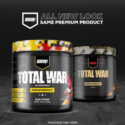 [Chính hãng] Redcon1 Total War (30 Liều) Pre Workout, Tăng Năng Lượng, Sức Bền Tập Trung, Beta-Alanine, 350mg Caffeine