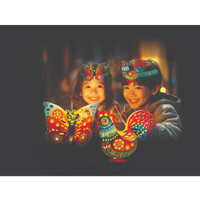 Lồng đèn trung thu Happy KiBu - Lồng đèn sáng tạo, Ánh sáng đêm trăng hình Bướm