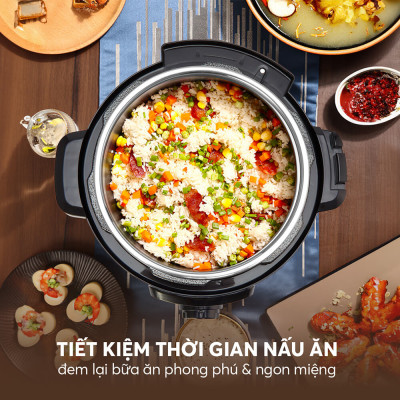 Nồi áp suất cơ Elmich 5L PCE-8792, công suất lớn 1000W, dung tích 5L, tuyệt đối an toàn với van xả tự động được thiết kế trên nắp nồi, bảo hành 24 tháng, đổi trả 12 tháng - Hàng chính hãng