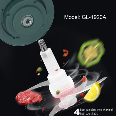 Máy xay thịt Gali GL-1920A Dung tích 2 Lít, Motor 100% bằng đồng, có 2 tốc độ xay. Hàng chính hãng chất lượng cao, bảo hành 24 tháng