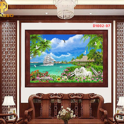 Tranh kính Phong cảnh thiên nhiên D1002 01 (được chọn mẫu)