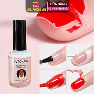 Sơn Chống Lem Viền Móng SUTOKAKA 15ml Cao Cấp, Chai Keo Lột Viền Chống Lem Sơn Móng Tay - Nail Phương Miu Nữ Women