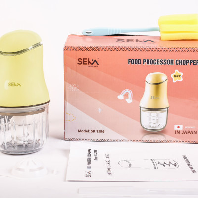 Máy xay cầm tay 6 lưỡi SEKA SK 1396 xay thịt, rau củ, xay tỏi ớt, Máy xay đồ ăn dặm cho bé + Tặng kèm dụng cụ rửa máy - Hàng chính hãng