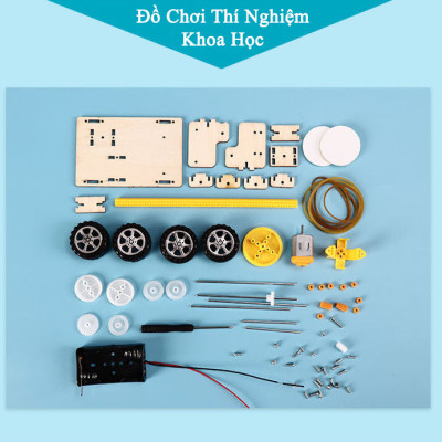 Đồ Chơi Lắp Ráp Robot Lau Nhà, Đồ Chơi Gỗ Xe Oto Quét Dọn, Đồ Chơi Khoa Học Tự Làm J-50 DIY Wood Steam - Chính Hãng BABYBOSS + Tặng Kèm 01 Tranh Ghép Bằng Gỗ