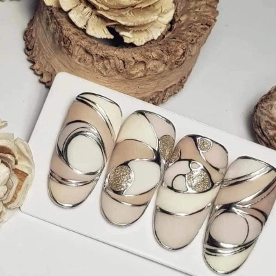 Gel Metan Cọ Nét VINIMAY Chai 10ml Cao Cấp 3 Màu Vàng Bạc Hồng, Lên Màu Sắc Sảo Làm Nail Dễ Dàng Nail Phương Miu Sơn Gel Nữ