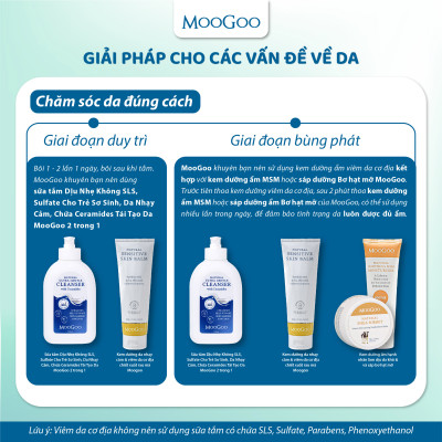 Kem bôi viêm da cơ địa, vảy nến, chàm sữa em bé, chiết xuất rau má MooGoo