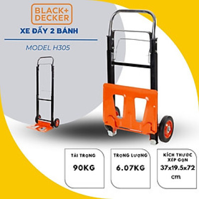 Xe đẩy hàng 2 bánh cao cấp có thể gấp gọn BLACK AND DECKER (BLACK+DECKER) H305 tải trọng tối đa 100kgs