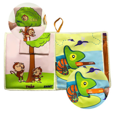 Sách vải Bé thấy gì nào? - Tương tác song ngữ cho bé học kĩ năng so sánh - Pipovietnam