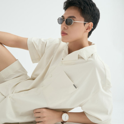 Áo sơ mi tay ngắn nam cổ cuban Form Boxy - RT 10S25SHS006 | ROUTINE CÀ MAU