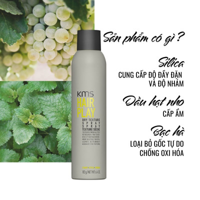 Xịt Tạo Kiểu Hấp Thụ Dầu Goldwell KMS Hairplay Không Bết Dính, Tóc Bóng Nhẹ Như Mây 250ml