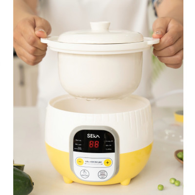 (TẶNG XỬNG HẤP) NỒI NẤU CHẬM SEKA SK6132 0.8L – NẤU CHÁO, HẦM SƯỜN, CHƯNG YẾN SIÊU TIỆN LỢI HÀNG NHẬP KHẨU