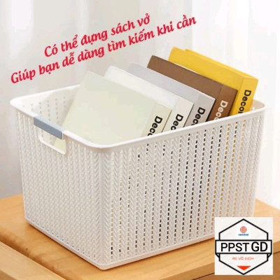 Rổ đan mây đựng đồ đa năng 3 size , Giỏ đan đựng quần áo (3415)