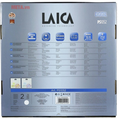 Cân Điện Tử Sức Khoẻ Phong Cách Ý LAICA PS1052 - Tiêu Chuẩn Châu Âu