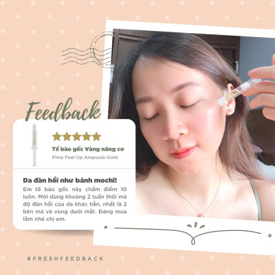 Tế bào gốc vàng 24k trẻ hóa nâng cơ Pime Feel Up Ampoule Gold (lẻ ống 2ml)